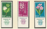 Israel 1961 Mi 237/39 + tab MNH - 13 ani de independenta: flori