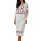 Rochie dama casual RL25 alb/rosu , marimea 3XL