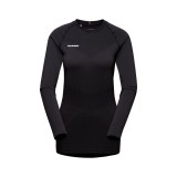 Tricou Damă Termic M&acirc;necă Lungă Mammut Trift Merino, Negru, XS - Călduros, Respirabil, Uscare Rapidă
