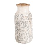 Cumpara ieftin Vaza flori ceramica bej maro 15x32 cm