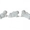 Statueta decorativa, Buddha, Vad, Aud, Vorbesc, Alb, 13 cm, DVA3