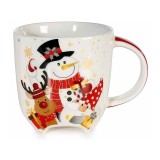 Cana Craciun portelan multicolor IY &Oslash; 8,5 cm x 9 H, 300 ml