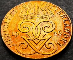 Moneda istorica 2 ORE - SUEDIA, anul 1926 *cod 5260 - bronz