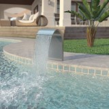 vidaXL F&acirc;nt&acirc;nă de piscină, oțel inoxidabil 45x30x65 cm, argintiu