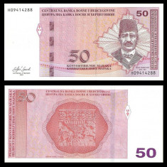 BOSNIA HERTEGOVINA █ bancnota █ 50 Konvertibilnih Marka █ 2019 █ P-84 BiH █ UNC