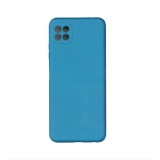 Husa din silicon compatibila cu Samsung Galaxy A22 5G cu protectie la camera,silk touch, interior din catifea, Turcoaz