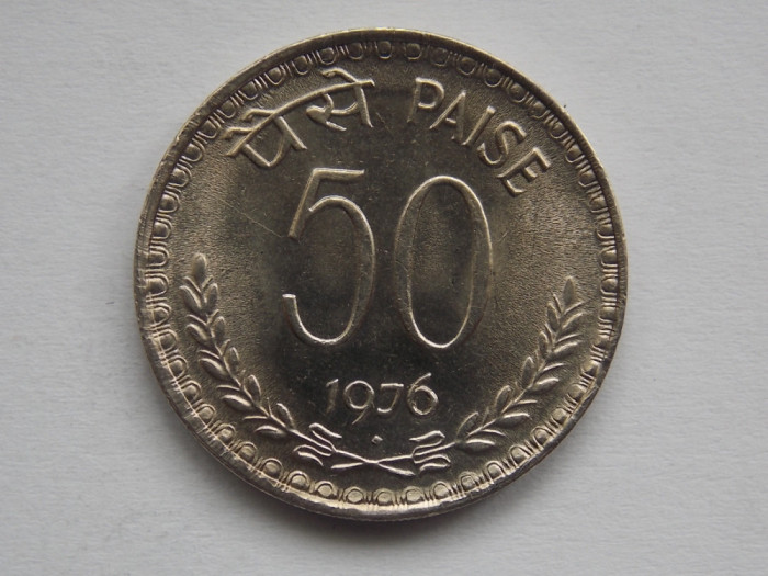 50 PAISE 1976 INDIA-UNC