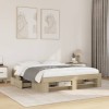 VidaXL Cadru pat fără saltea stejar sonoma 150x200 cm lemn prelucrat