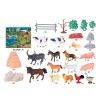 Set Figurine Animale, Model Ferma, 50 Bucăți, Multicolor, Oem