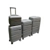 Set 4 Valize TravelLux Voyager Gri, Roti Detașabile, Polipropilenă, Diverse Dimensiuni &amp; Capacități. Trolere Calitate Premium