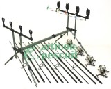 Kit 4 Lansete Crap Super Point 3.6m 3 Tr. 3.75 lbs,mulinete 13 rul. rod pod full