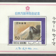 Ras Al Khaima 1970 Expo '70 Osaka, perf. sheet, MNH S.070