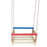 Leagan din lemn pentru copii, franghii 150 cm, prindere cu inele metalice, 36x26x18 cm, ProCart