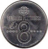 Portugalia 8 Euro 2007 (Passarola) Argint 21,1gr./500, KM-822 UNC !!!