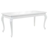 Gossi masa de bucatarie, alb stralucitor, 179x89x81 cm