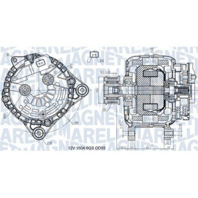 Alternator Nissan Cube, Juke, Micra 3, Note, Nv200, Qashqai / Qashqai +2 I; Renault Grand Scenic 2, Megane 2, Scenic 2, 1.5 Dci foto