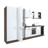 Mobilier Bucatarie Leziter Yorki 330, Stejar Yorki, 330cm Latime, Cuptor Jos, Congelator Jos, Fara Blat