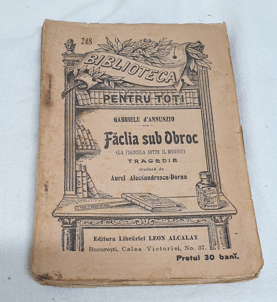Carte de colectie anii 1900 Biblioteca pentru toti - FACLIA SUB OBROC |  Okazii.ro