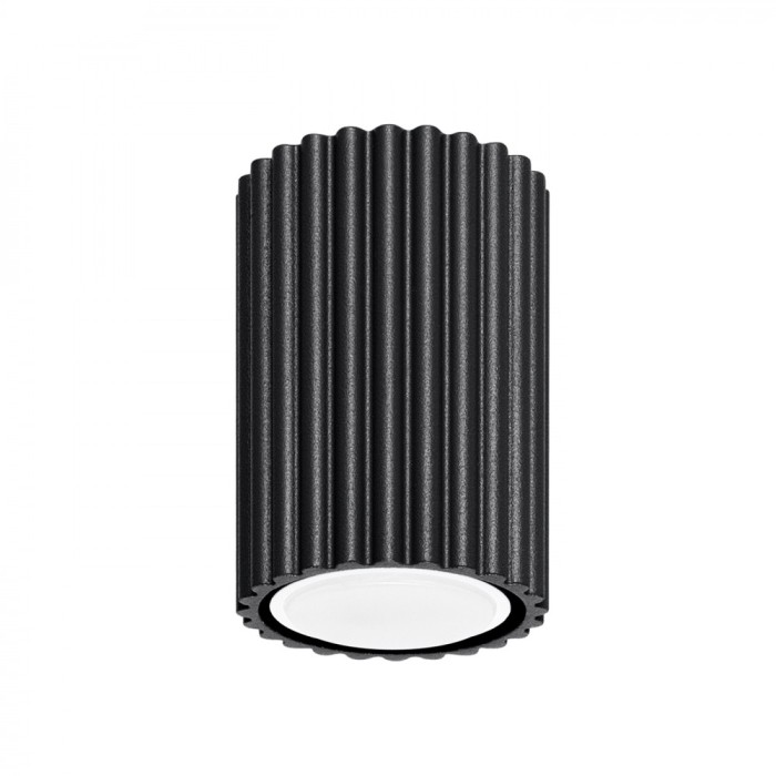 Lampă De Tavan Karbon Negru Din Aluminiu, 1 Bec Tub Minimalist De Interior.