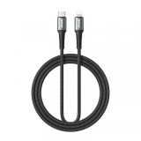 Cablu Date si Incarcare USB-C - Lightning BWOO X288C, 30W, 3m, Negru