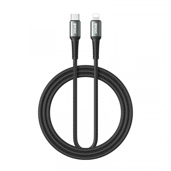 Cablu Date si Incarcare USB-C - Lightning BWOO X288C, 30W, 3m, Negru