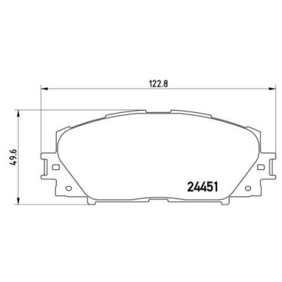 Placute frana Lexus Ct (Zwa10) 12.10-; Toyota Prius ( W3) 06.08-06.16, Prius ( W5) 09.15-12.22, Prius Phv ( W52) 01.16-12.22, Fata, BREMBO foto