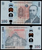 Romania 2026, 100 LEI polimer, bancnota comemorativa, Eugeniu Carada 190 de ani de la nastere, in FOLDER + Plic BNR, UNC! Tiraj doar 16.000!
