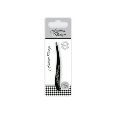 Penseta curbata Top Choice, neagra, cu model foto