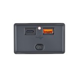 Panou USB auto incastrabil cu USB-C PD si USB 3.4A, 12V-24V