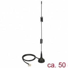 Antena LTE TS-9 Bluetooth / GSM / UMTS / WLAN 2.4 GHz / Z-Wave / ZigBee 2 - 3 dBi omnidirectionala cu baza fixa magnetica, Delock 12480