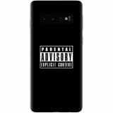 Husa silicon personalizata pentru Samsung Galaxy S10, Parental Advisory