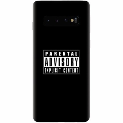 Husa silicon personalizata pentru Samsung Galaxy S10, Parental Advisory foto
