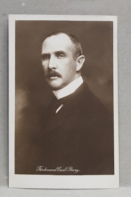 FERDINAND CARL BURG. CARTE POSTALA ILUSTRATA , MONOCROMA, NECIRCULATA , PERIOADA PRIMULUI RAZBOI MONDIAL foto