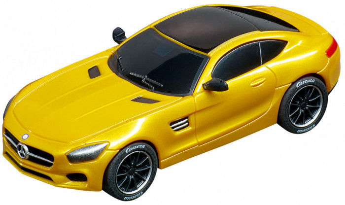 Carrera Masinuta de curse Pull&amp;Speed, Mercedes AMG Coupe galbena