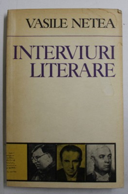 INTERVIURI LITERARE de VASILE NETEA , 1972 foto