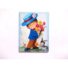 magnet frigider , baiatul cu flori 36016