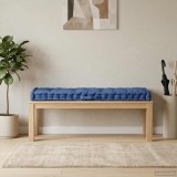 vidaXL Pernă podea canapea din paleți, bleu, 120 x 40 x 7 cm, bumbac 48687