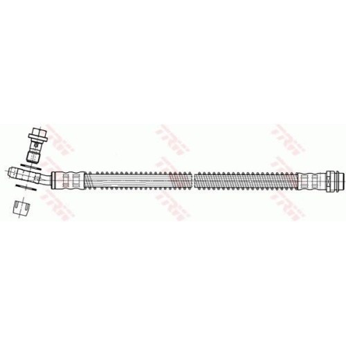 Furtun frana spate TRW, VW Touareg (7L), 10.2002-01.2013, partea stanga=dreapta, spate; axa spate, ambele parti