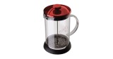 Infuzor ceai/cafea 350 ml din sticla si inox &ndash; Burgundy Metallic Line, Berlinger Haus