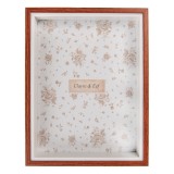 Cumpara ieftin Rama foto masa plastic maro alb 12x4x17 cm, 10x15 cm