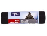 Saci menajeri Ropack, 120 l, 70 x 105 cm, 10 buc/rola, Negru