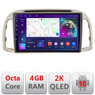 Navigatie Nissan Micra 2002-2010 Android ecran Qled 2K Octa core 4+32 KIT-micra2003+EDT-E409-2K CarStore Technology foto
