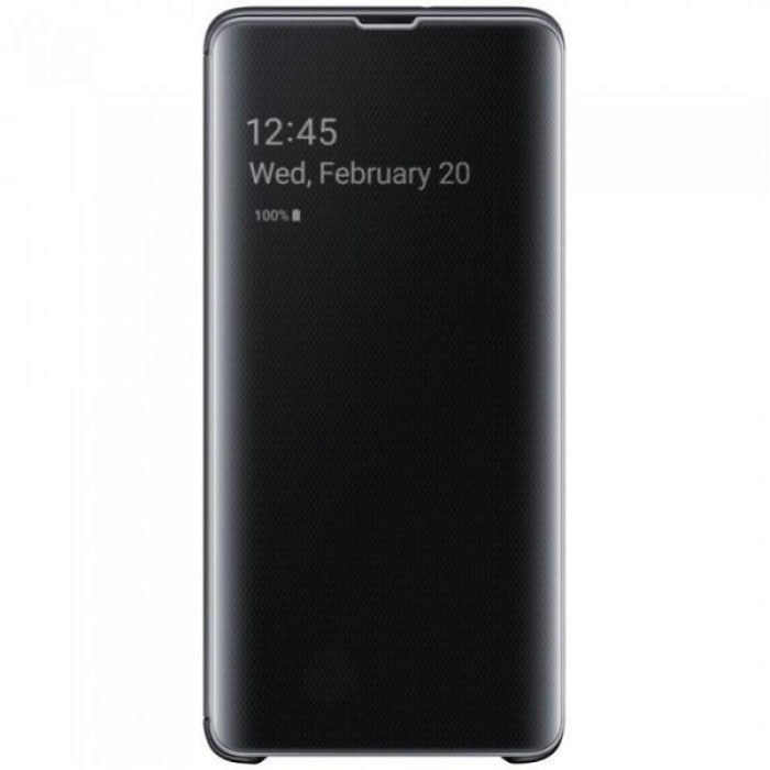 Husa Protectie Flip Cover, Clear View, Mirror, Stand, compatibila cu Samsung Galaxy S10, PlanetPhone