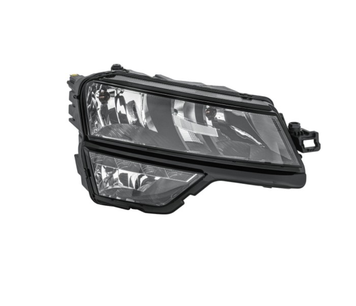 Far Skoda Karoq, 08.2017-02.2022, montare fata, dreapta, cu lumini de zi tip LED; cu lampa ceata fata; H7+H7+H8+LED+PWY24W+W5W; electric; fara modul