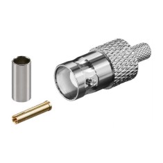 Cuplaj crimp mufa BNC tata pentru cablu RG58/U cu pin de aur 50 ohm