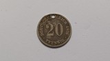 Germania- 20 pfenigi 1876-Argint-gaurita