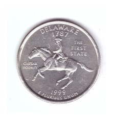 Moneda SUA 25 centi/quarter dollar 1999 P, Delaware 1787, stare buna, curata