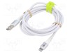 Cablu USB 2.0 Goobay Apple Lightning - USB A, 2m, Alb, Silicon