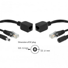 PASSIVES POE ADAPTER SET RJ45 DC 5,5 X 2,1 MM 66023 DELOCK