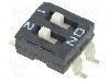 Intrerupator DIP, 2 pozitii, montare {{Montare}}, 2 sectiuni, APEM - IKD0203101